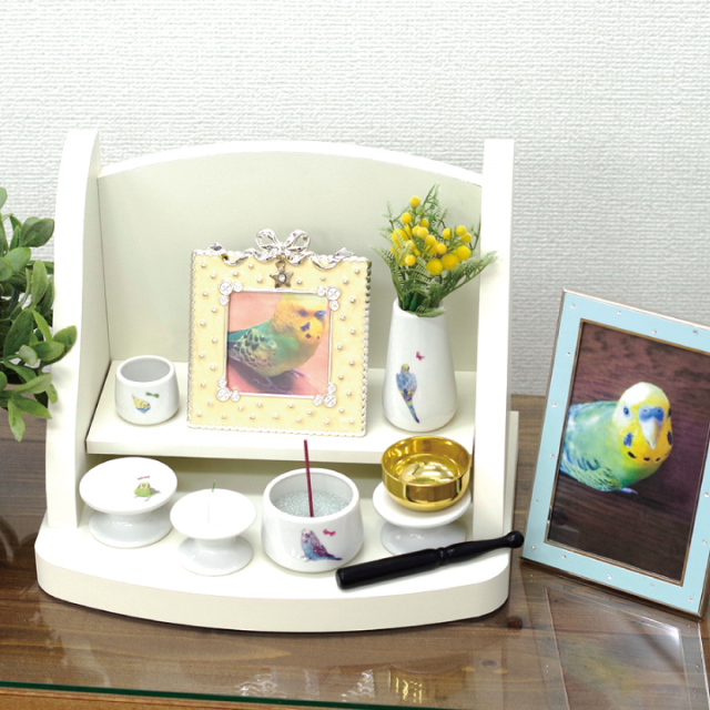 ペット仏具 セキセイインコ 仏具 5点セット 国産 線香・ロウソク・香炉