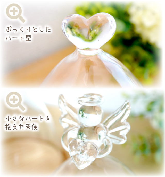 ペット仏具 ミニ ガラス ドーム 透明 メモリアルグッズ 遺品 を 納める 