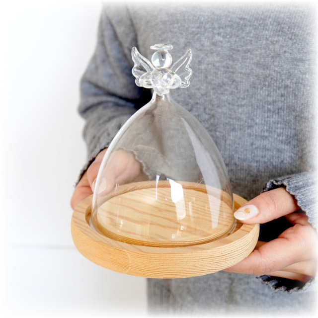 ペット仏具 ミニ ガラス ドーム 透明 メモリアルグッズ 遺品 を 納める