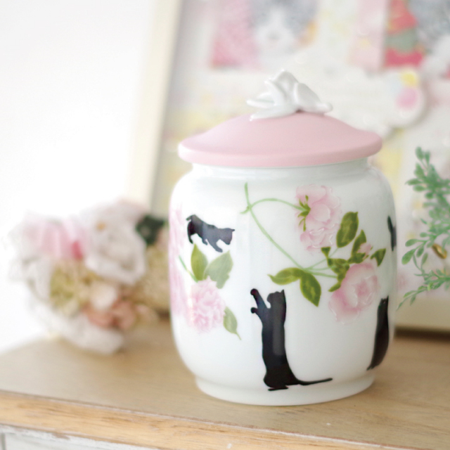 人面壷と花 骨壷 全商品一覧,深川製磁製骨壷深川製磁ミニ骨壷 【色絵花鳥紋】桐箱