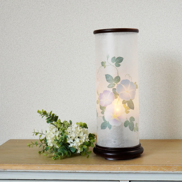ペット 盆提灯 コードレス 和照灯 霞朝顔 LED 国産 あさがお