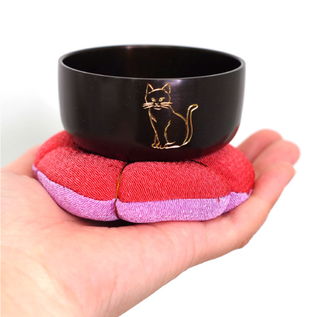 ラスト1点】ペット仏具 ねこまるりん M 2.5寸 おりん 国産 猫ちゃん