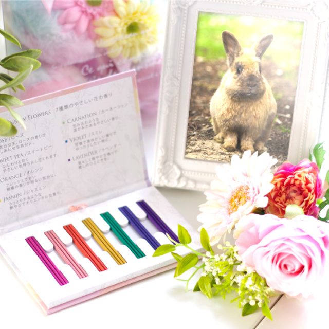 ペット 虹色のお線香 花の香り ミニ寸 虹の橋 お供え レインボー 