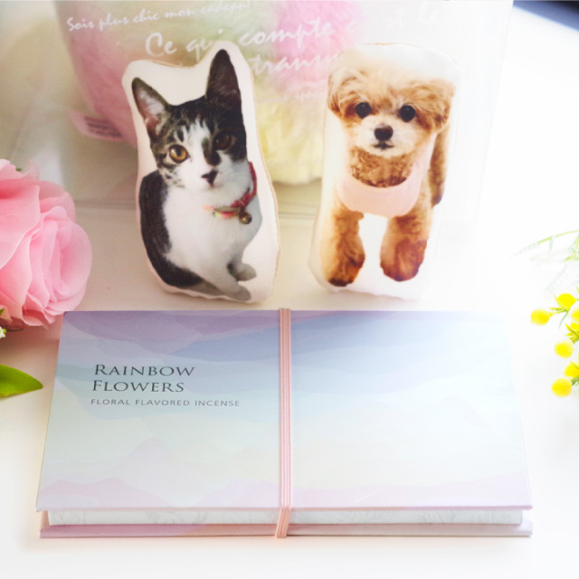 ペット 虹色のお線香 花の香り ミニ寸 虹の橋 お供え レインボー