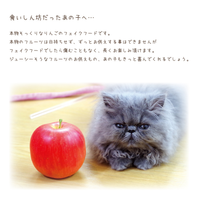 ペット仏具 お供え りんご 本物そっくりですが食べられません