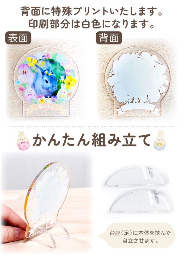 ペット仏具 うさぎ お供え セット 写真 プレート & お焚き上げ