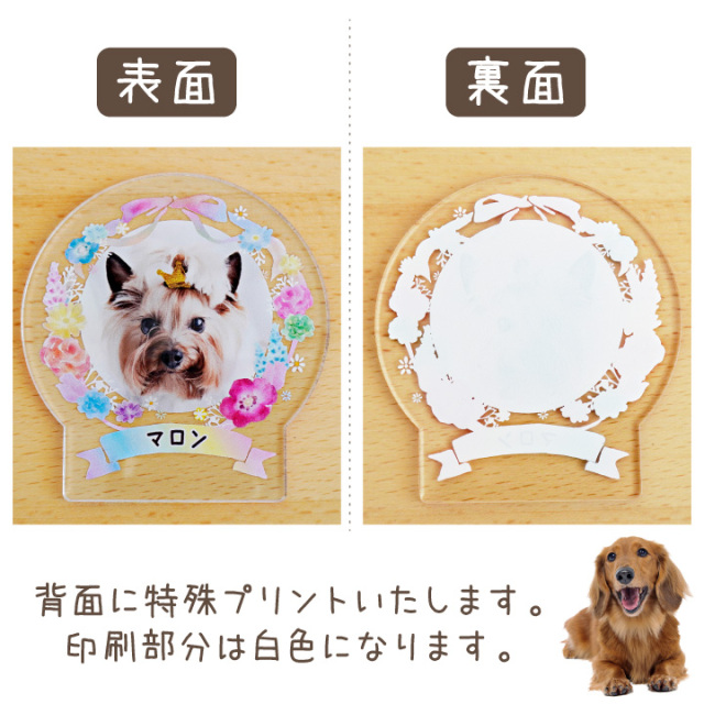 ペット仏具 うちの子 フォト スタンド ミニ ラージ 写真 名入れ