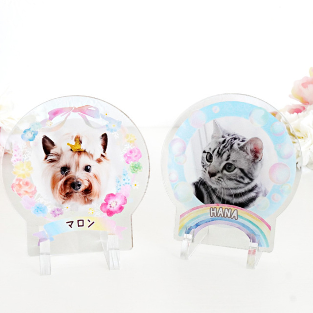 ペット仏具 うちの子 フォト スタンド ミニ ラージ 写真 名入れ