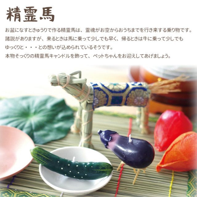 精霊馬ろうそく - ペット仏壇・仏具・骨壷・位牌のディアペット