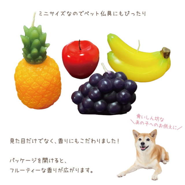 ペット仏具 フルーツ 詰合せ キャンドル ロウソク ろうそく カメヤマ
