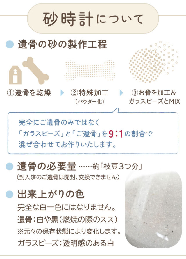 ペット 遺骨 砂時計 ガラス 封入 ケイウノ K.UNO オーダー メモリアル