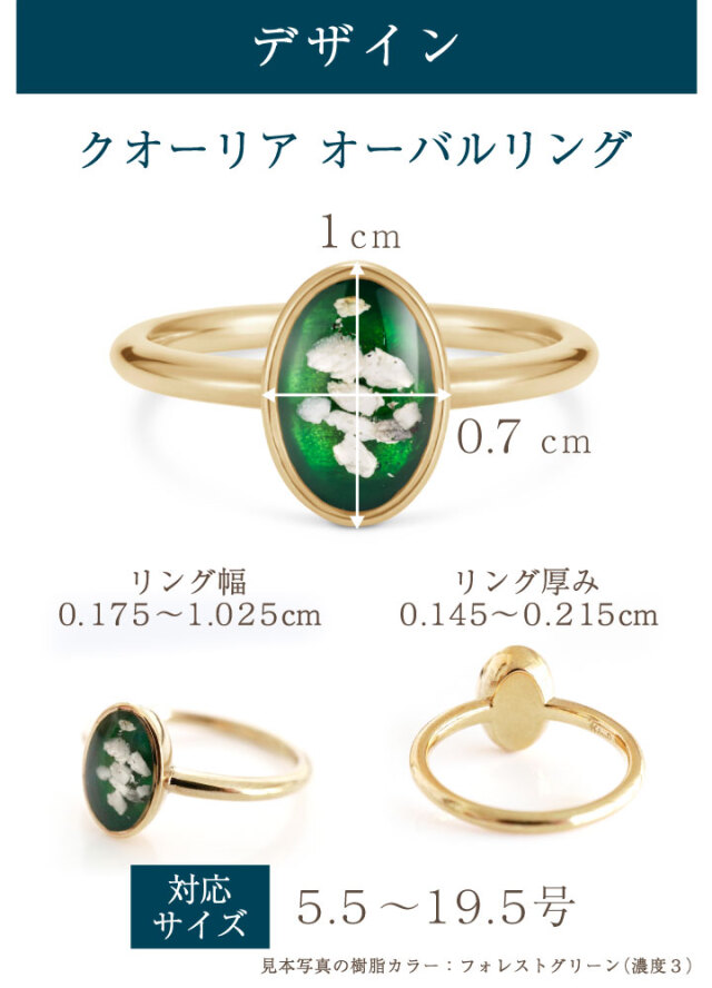 ペット 遺骨 リング 指輪 名入れ クオーリア オーバル Cuoria Oval- RS