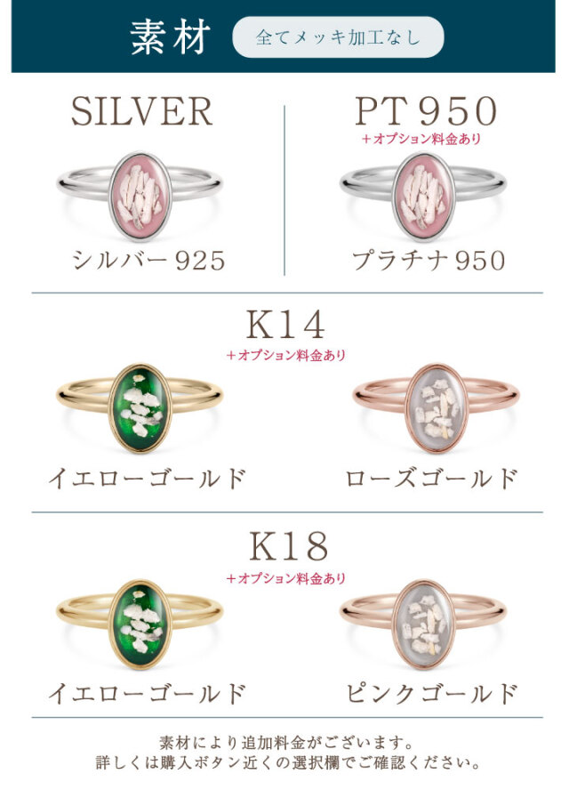ペット 遺骨 リング 指輪 名入れ クオーリア オーバル Cuoria Oval- RS