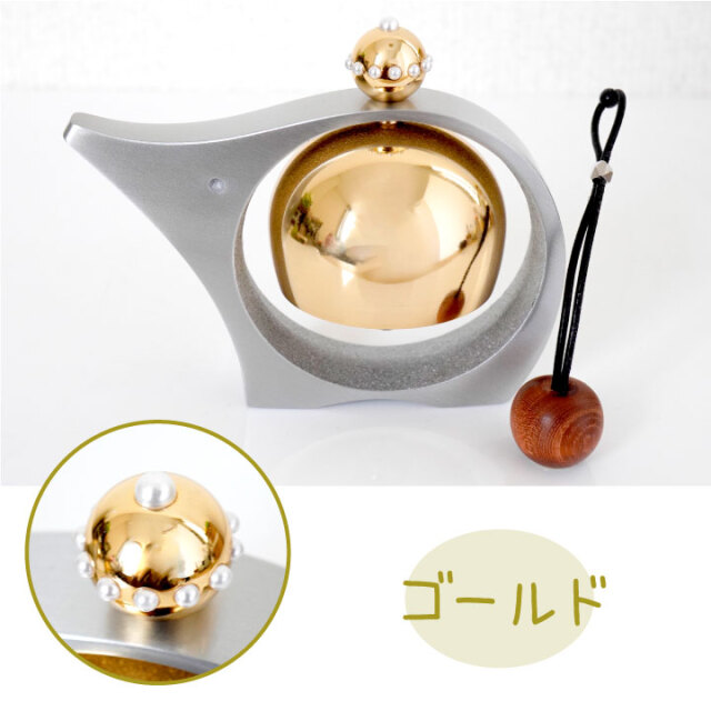 ペット仏具 象のかたちの おりん ぞうりん 国産 シルバー ゴールド