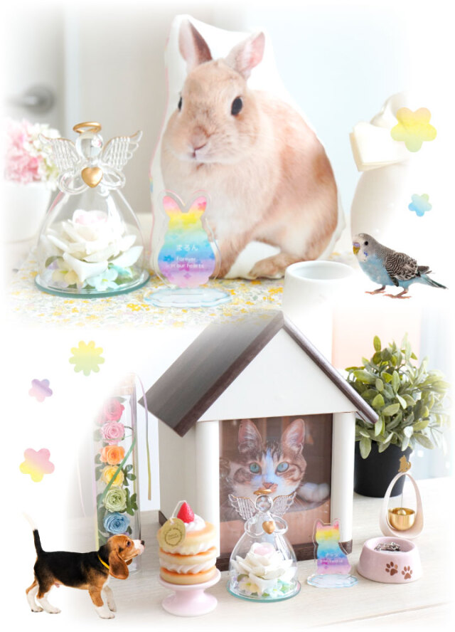 24日限定10％OFFクーポン ペット 虹の橋 お名前 スタンド お悔やみ