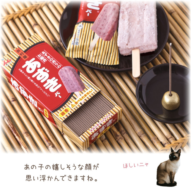 ペット仏具 井村屋 あずきバー 線香 & キャンドル セット 本物そっくり