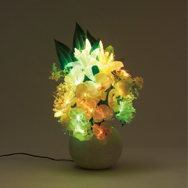 ペット供養 LED 光触媒 フラワー ライト 国産 除菌 殺菌 防臭 お花 虹