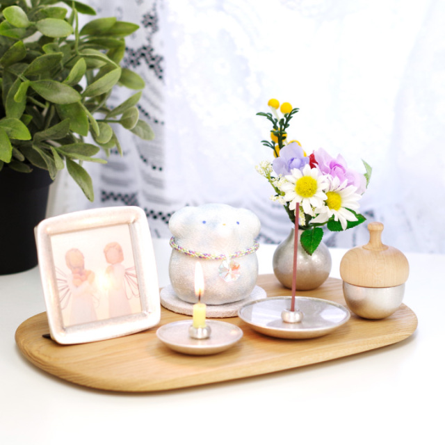 ペット仏具 遺品を納める ちりめん メモリアル モニュメント わん