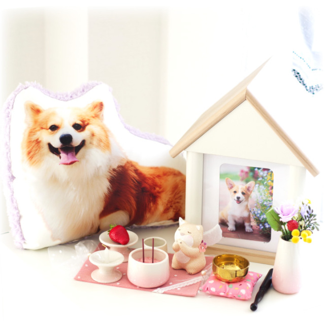 ペット お供え お祈り天使 ちりめん いぬ ねこ うさぎ 国産 オブジェ