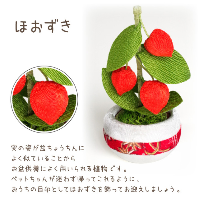 ペット用 お盆 ちりめん 精霊馬 ほおずき お盆飾り セット 国産 57 57