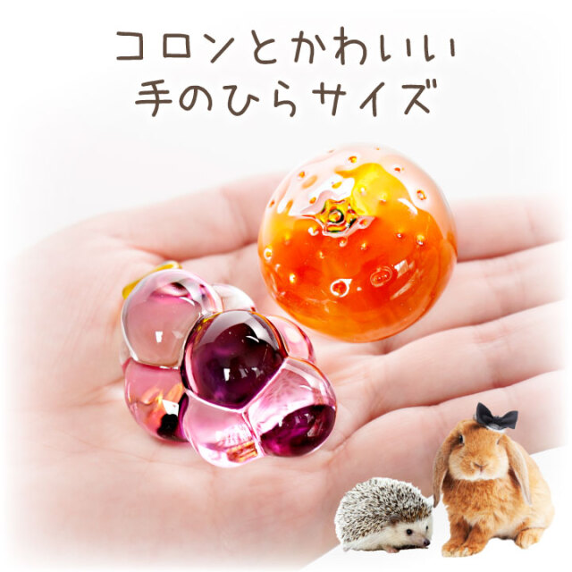 ペット用 クリスタル くだもの 果物 セット ガラス きらきら かわいい