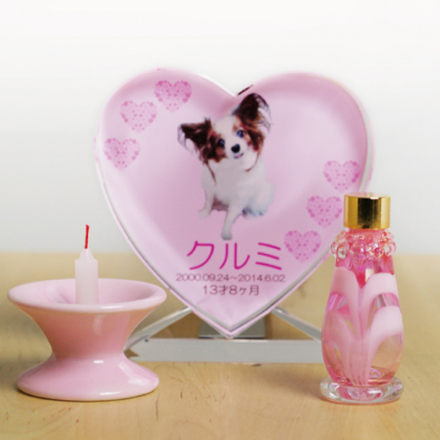 ペット仏具 ロウソク立て 陶器仏具 国内生産品 - ペット仏壇・仏具