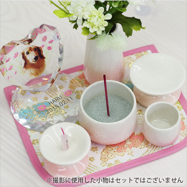 ペット仏具 グラデーションピンク - ペット仏壇・仏具・骨壷・位牌の