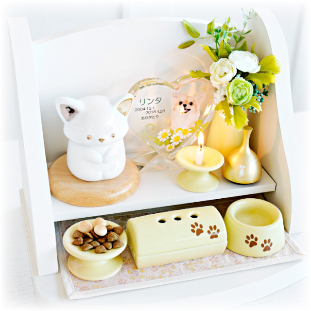 10%OFFクーポン有】ペット 仏具 かわいい 虹の橋 足あと 5点 セット