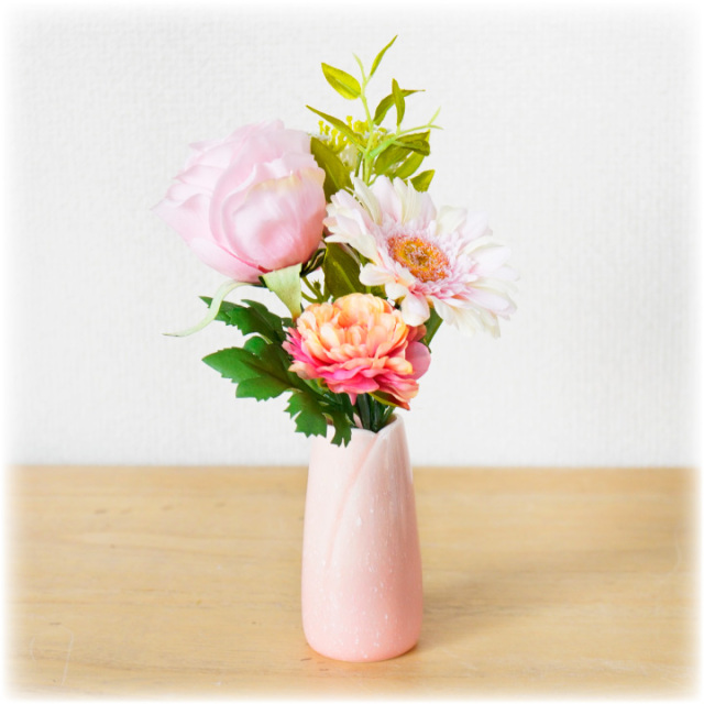 ペット仏具 やわらぎの花 花立 さくら 小 ミニ ピンク 国産 日本