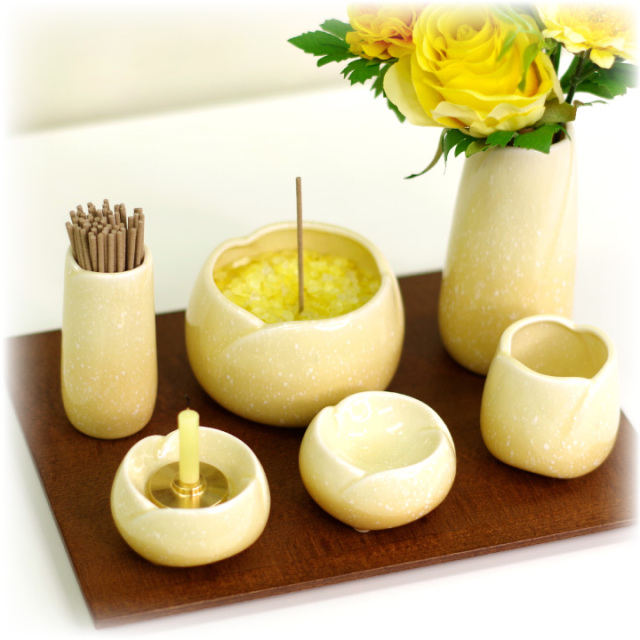 ペット仏具 国産 線香差し やわらぎの花 さくら ゆず 美濃焼 かわいい