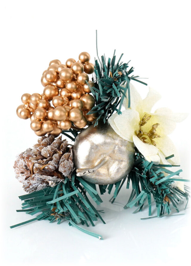 ペット仏具 クリスマス 造花 ポインセチア ピック アーティフィシャル