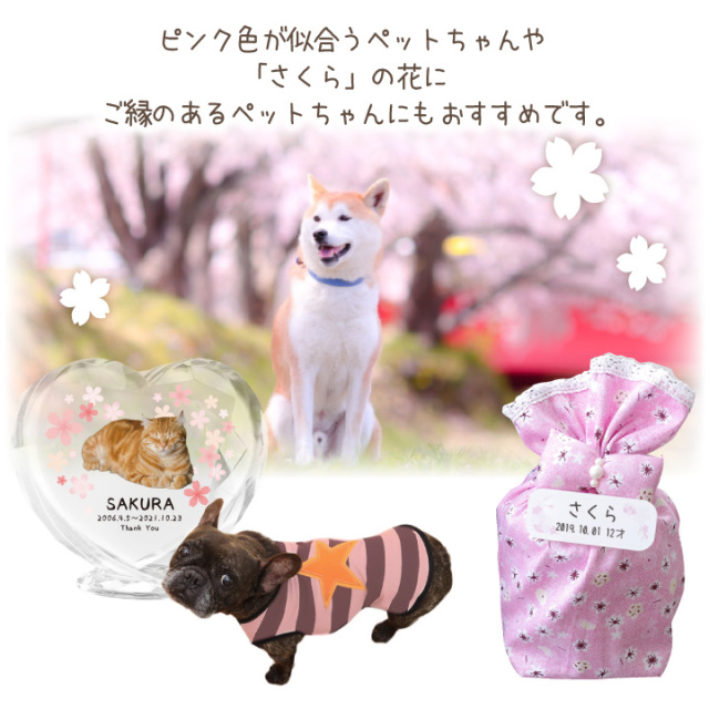 ペット仏具 お供え さくら 桜 造花 ピック 1束3本セット アーティ