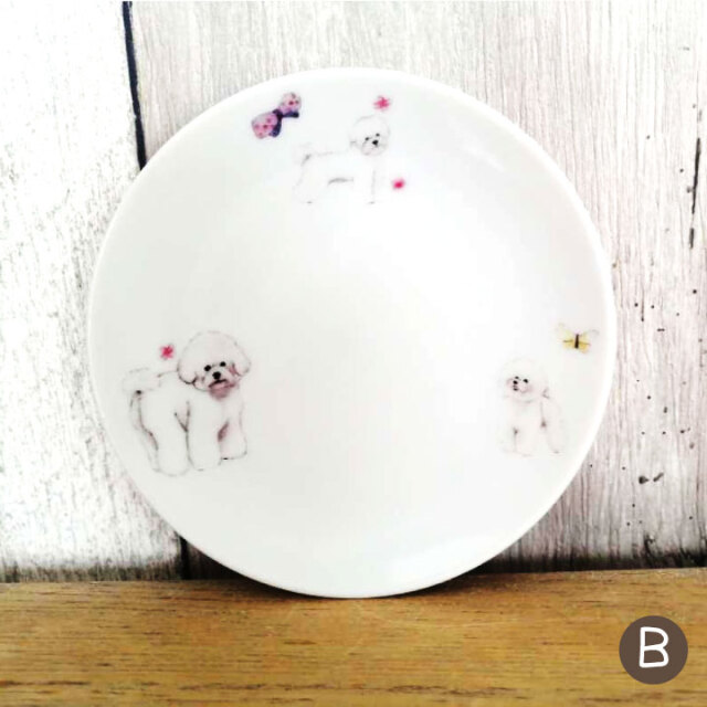 ペット仏具 名前入り ビションフリーゼ プレート お皿 【送料無料】