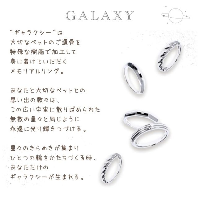 ペット 遺骨 アクセサリー GALAXY JUPITAR リング 指輪 ISSHONY GR007