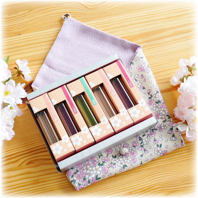 ペット供養 さくら ふくさ包み 桜の香り お線香 ギフト セット