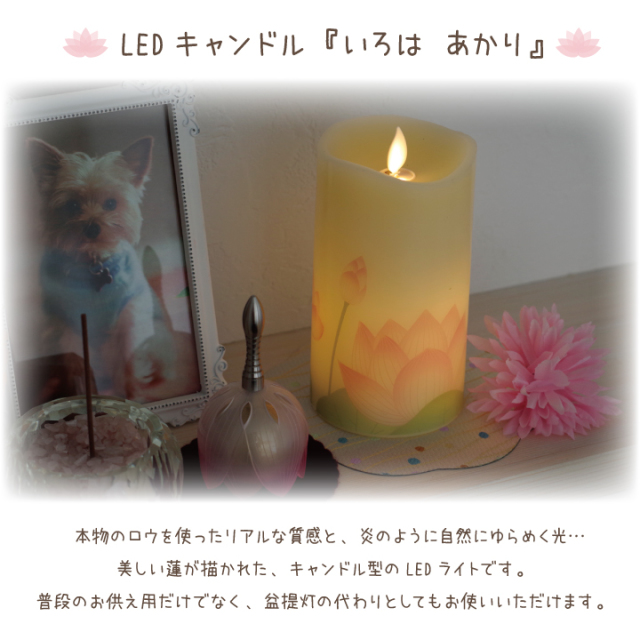 ペット仏具 いろはあかり LED 電子ろうそく