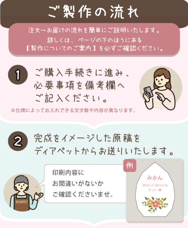 ペット位牌フルール クリスタル 名入れ無料
