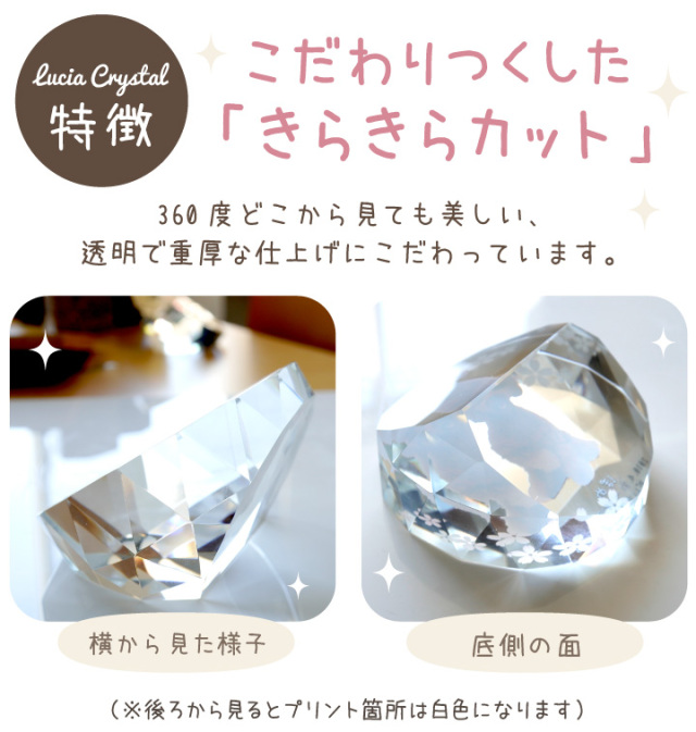 ペット 位牌 ルチアクリスタル 写真 名前 年月日 メッセージ 特製box付