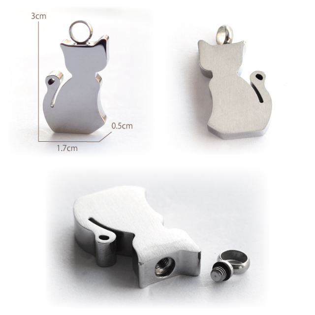 ペット 遺骨ペンダント カプセル クリメイションジュエリー 猫