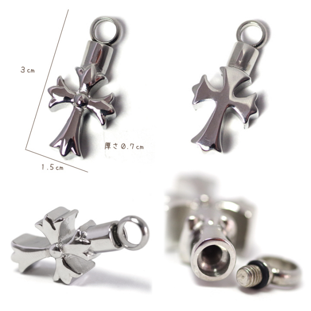 遺品アクセサリー4点 ペット 遺骨ペンダント カプセル クリメイションジュエリー - ペット