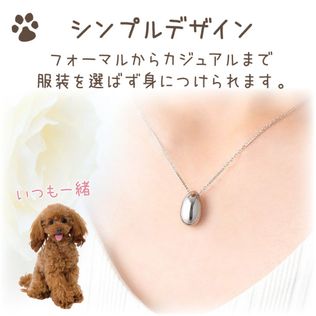 5％ポイント還元】ペット 遺骨ペンダント ステンレス モワ チェーン2