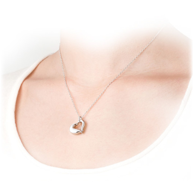 5％ポイント還元】ペット 遺骨ペンダント プチオープンハート シルバー