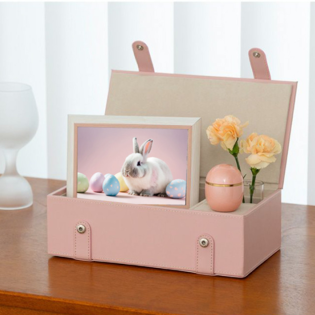 5％ポイント還元】ペット ミニ骨壷 金属製 骨壷 写真立て ボックス