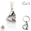 ペットメモリアル 遺骨ジュエリー Cat ・2 オールステンレス クリメイションジュエリー 【ネコポス対応】