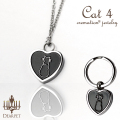 ペット 遺骨ペンダント キーホルダー Cat・4 オールステンレス クリメイションジュエリー 【ネコポス対応】