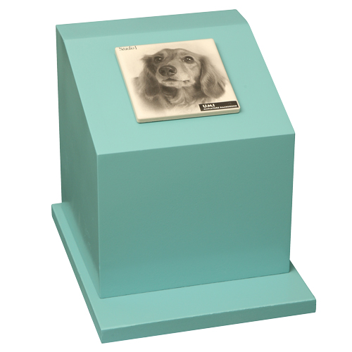 ペットのお墓ペットカロート角型写真陶板モノクロ100