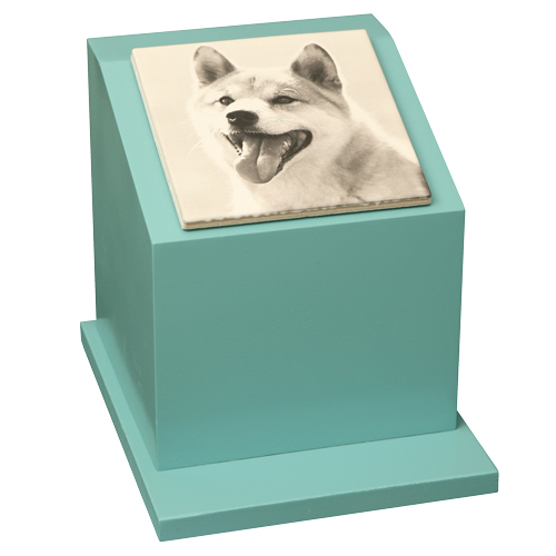 ペットのお墓ペットカロート角型写真陶板モノクロ150