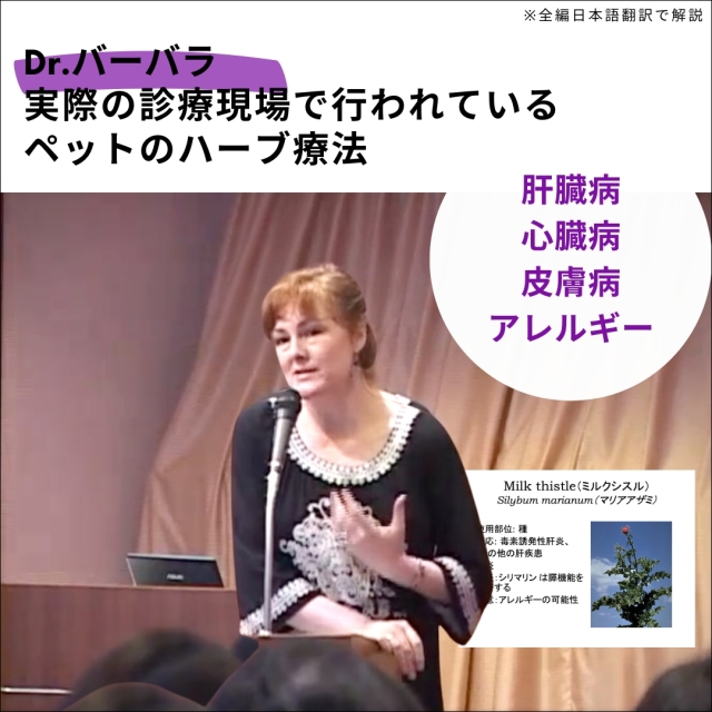 【Dr.バーバラ】 実際の診療現場で行われているペットのハーブ療法 （肝臓病・心臓病・皮膚病・アレルギー） (294分)