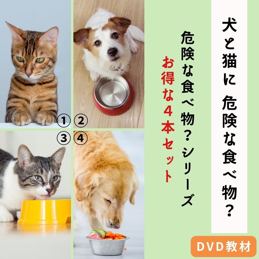 4本組 フルセット 犬と猫に危険な食べ物 その1 その2 その3 その4 4本組 フルセット 犬と猫に危険な食べ物 その1 その2 その3 その4