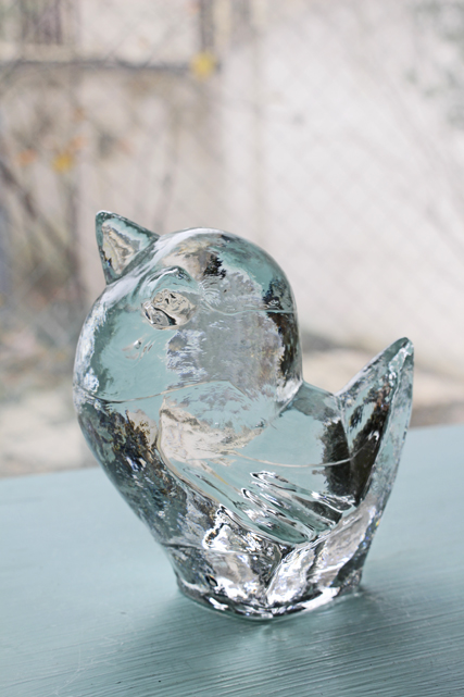 北欧ヴィンテージ/ガラスのオブジェ/Pukeberg/バード/SOLD OUT